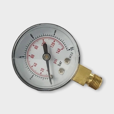 Die 10 Stangen-Messingverbindungs-Gebrauchsmanometer fließen Manometer 40mm 1/8 NPT