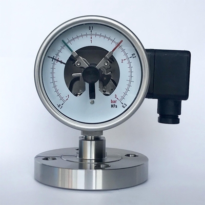 Des Edelstahl-63mm Stange 0,3 Skala-des Manometer-3 elektrisches Kontakt-Manometer MPa
