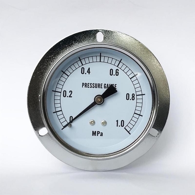 1 MPa-Gebrauchsmanometer 75mm Chromstahl-unteres Berg-Behälter-Druck-Manometer