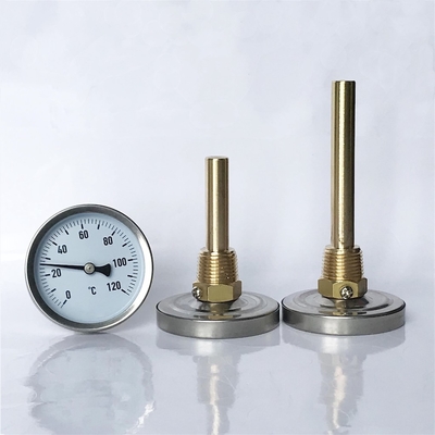 METALLstamm-Thermometer des Edelstahl-Bi-Metalltemperatur-Messgerät-120C Heizungs