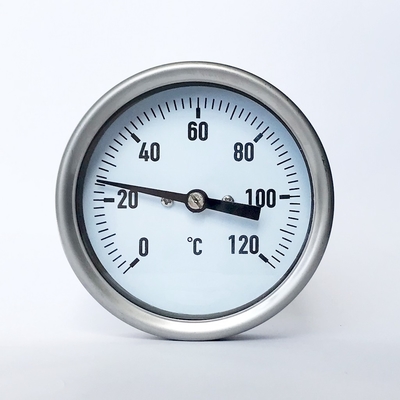 80mm industrieller Verbindungs-Edelstahl-Thermometer bimetallischen Thermometer-chemischer BSP