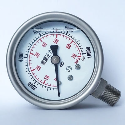 70 Rohr MPa-Manometer-316 SS und Sockel-Messgerät 63mm Dia Pressure Gauge Socket