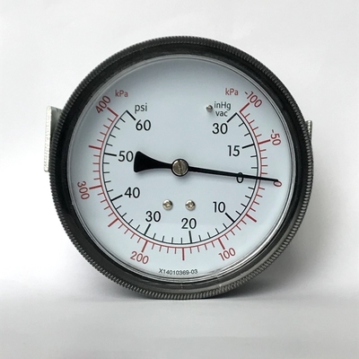Doppelskala-Gebrauchsmanometer 400 Klammer-Platten-Berg-Manometer KPa 90mm