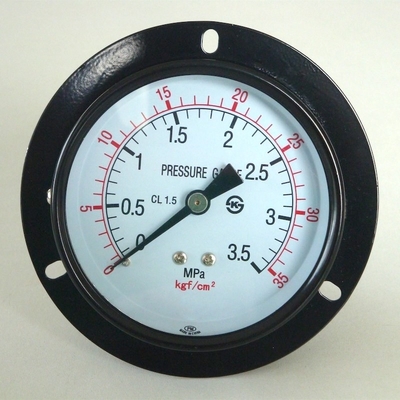 80mm hintere Berg-Manometer 3,5 MPa-Phosphor-Bronzen-Doppelskala-Manometer