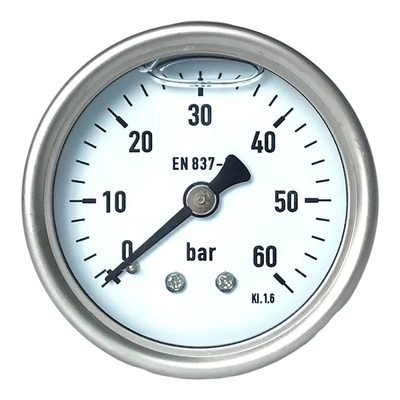 Glyzerin des Edelstahl-Rückseiten-Berg-Manometer-63mm gefüllt