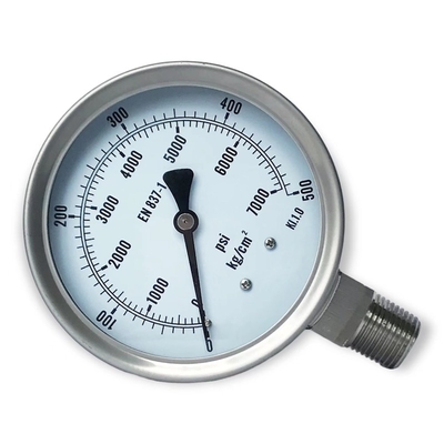 Alles Edelstahl-Wasser-Manometer-Glyzerin-Manometer 100mm