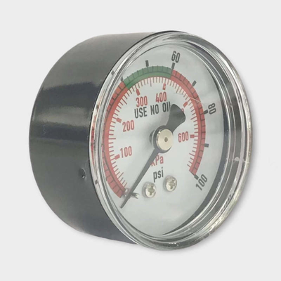 Hinteres angebrachtes Manometer 50mm 100 P-/inmanometer für Sauerstoffsystem
