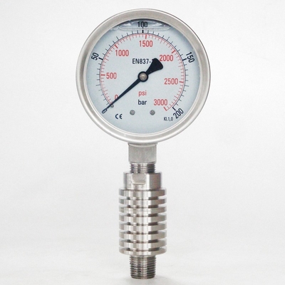 3000 Stange P/in 200 alle untere Verbindung Edelstahl-Manometer Kiloliters 1,0