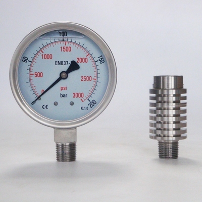 3000 Stange P/in 200 alle untere Verbindung Edelstahl-Manometer Kiloliters 1,0