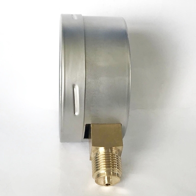 SUS 304 Radialstrahl-Manometer 600 mbar brüllt Manometer-Messingverbindung