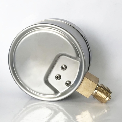 SUS 304 Radialstrahl-Manometer 600 mbar brüllt Manometer-Messingverbindung